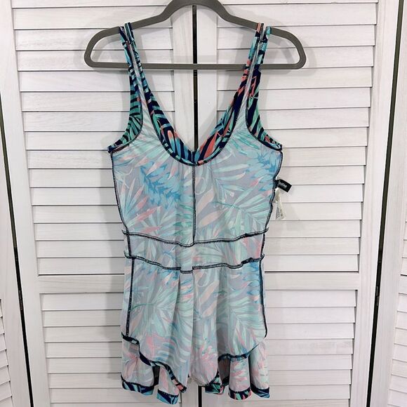 Maxine Of Hollywood Swimdress Size 16 Empire Waist - Picture 9 of 12